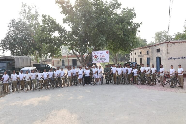 मेरी जीवन प्रवर्धन योजना जागरूकता अभियान दौरान साइकिल रैली निकाली 