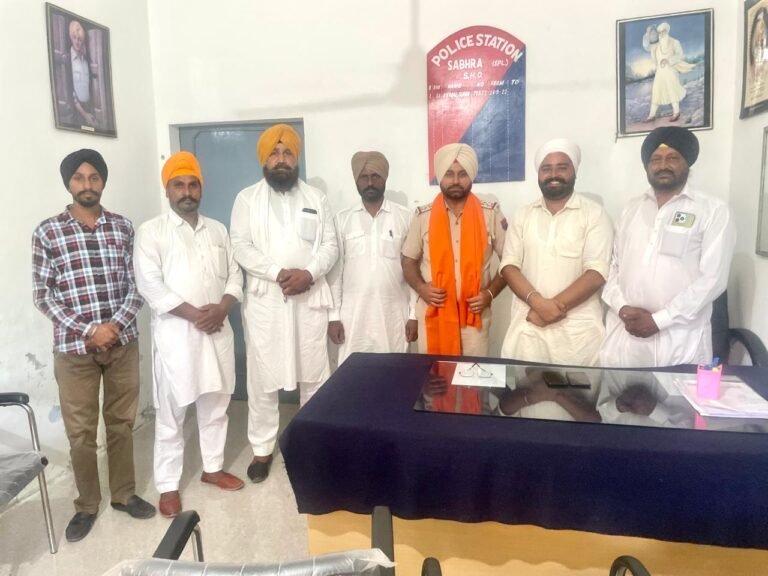 ਪਿੰਡ ਜੋਤੀ ਸ਼ਾਹ ਦੇ ਮੋਹਤਬਾਰਾਂ ਵਿਅਕਤੀਆਂ ਵੱਲੋਂ ਸਭ ਇੰਸਪੈਕਟਰ ਨਾਲ ਮੀਟਿੰਗ 