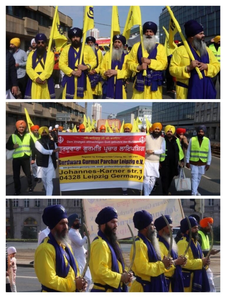ਜਰਮਨੀ ਦੇ ਸ਼ਹਿਰ ਲਾਇਪਸ਼ਿਗ ਵਿੱਚ ਖਾਲਸਾ ਪ੍ਰਗਟ ਦਿਵਸ ਨੂੰ ਸਮਰਪਿਤ ਮਹਾਨ ਨਗਰ ਕੀਰਤਨ 24 ਮਾਰਚ ਦਿਨ ਸੋਮਵਾਰ ਨੂੰ ਸਜਾਇਆ ਗਿਆ ।