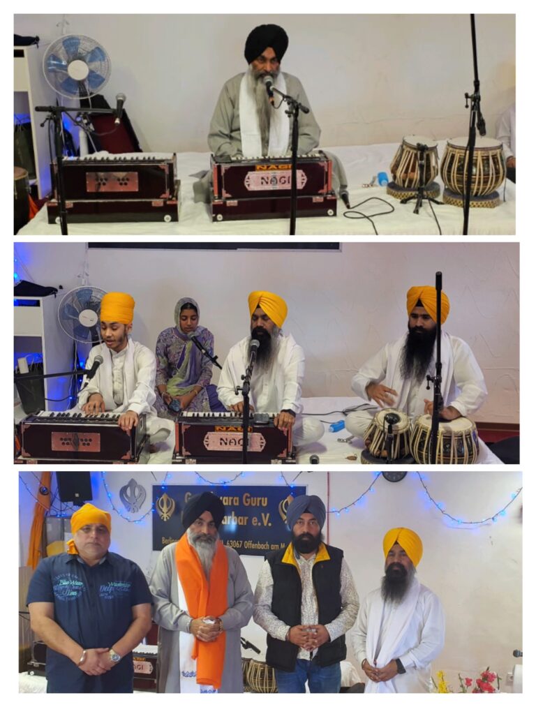 ਗੁਰਦੁਆਰਾ ਗੁਰੂ ਨਾਨਕ ਦਰਬਾਰ ਉਫਨਬਾਗ ਮੇਨ ਜਰਮਨੀ ਵਿੱਚ ਦੂਜੇ ਅਤੇ ਛੇਂਵੇ ਪਾਤਸ਼ਾਹ ਦੇ ਜੋਤੀ ਜੋਤ ਪੁਰਬ ਨੂੰ ਸਮਰਪਿਤ ਗੁਰਮਤਿ ਸਮਾਗਮ 6 ਅਪ੍ਰੈਲ ਐਤਵਾਰ ਨੂੰ ਹੋਇਆ।