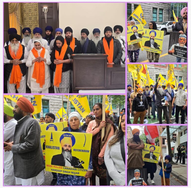 ਭਾਈ ਹਰਦੀਪ ਸਿੰਘ ਨਿੱਜਰ ਦੀ ਸ਼ਹਾਦਤ ਨੂੰ ਦੋ ਸਾਲ ਪੂਰੇ ਹੋਣ ਤੇ ਵੈਨਕੂਵਰ ਭਾਰਤੀ ਅੰਬੈਸੀ ਅੱਗੇ ਭਾਰੀ ਮੁਜਾਹਿਰਾ   👉 ਸ਼ਹੀਦ ਭਾਈ ਹਰਦੀਪ ਸਿੰਘ ਨਿੱਜਰ ਦੇ ਪਰਿਵਾਰ ਨੂੰ ਕੀਤਾ ਗਿਆ ਸਨਮਾਨਿਤ