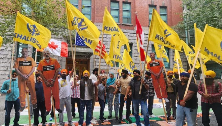 ਕੌਮੀ ਸ਼ਹੀਦ ਭਾਈ ਹਰਦੀਪ ਸਿੰਘ ਨਿੱਝਰ ਦੀ ਸ਼ਹਾਦਤ ਨੂੰ ਹੋਏ 792 ਦਿਨ, ਵੈਂਨਕੁਵਰ ਭਾਰਤੀ ਐੱਬੇਸੀ ਮੂਹਰੇ ਭਾਰੀ ਵਿਰੋਧ ਪ੍ਰਦਰਸ਼ਨ