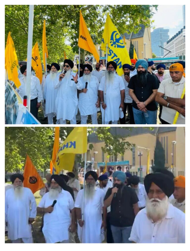 ਜਰਮਨੀ ਦੀਆਂ ਪੰਥਕ ਜਥੇਬੰਦੀਆਂ ਅਤੇ ਅਜ਼ਾਦੀ ਪ੍ਸਤ ਸਿੱਖਾਂ ਵੱਲੋਂ ਫਰੈਂਕਫਰਟ ਭਾਰਤੀ ਸਫਾਰਤਖਾਨੇ ਸਾਹਮਣੇ ਭਾਰੀ ਰੋਹ ਪ੍ਰਦਰਸ਼ਨ