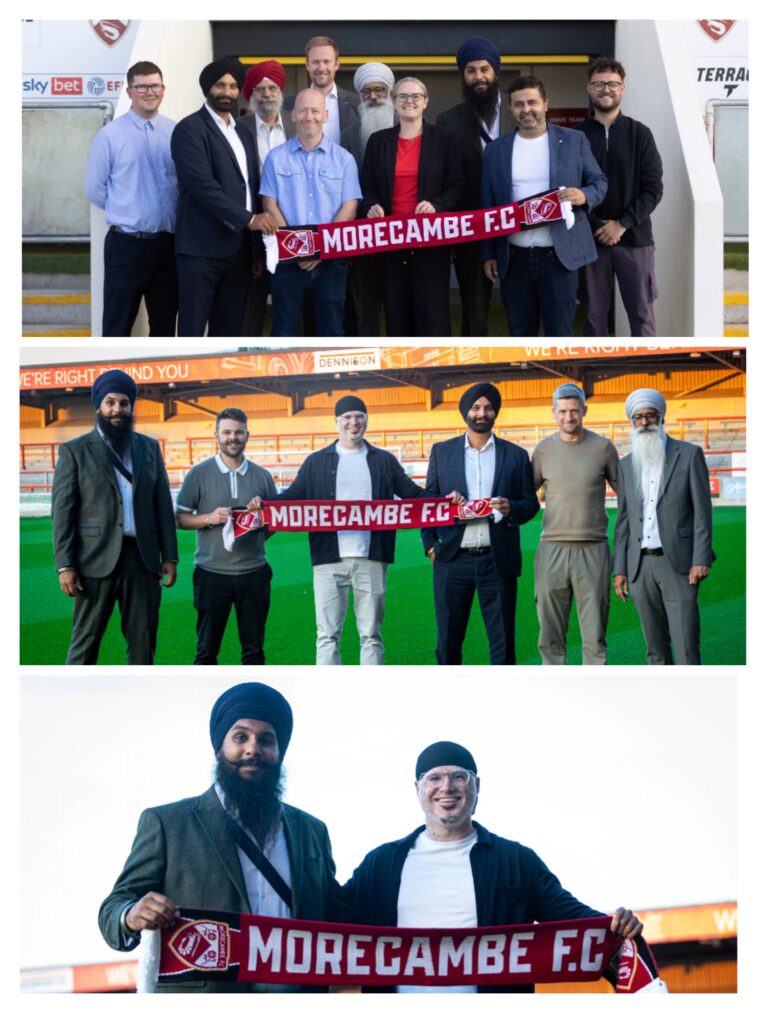 ਪੰਜਾਬ ਵਾਰੀਅਰਜ਼ ਸਮੂਹ ਨੇ ਮੋਰਕੈਂਬ ਫੁੱਟਬਾਲ ਕਲੱਬ ਨੂੰ ਖਰੀਦ ਕੇ ਰਚਿਆ ਇਤਿਹਾਸ  ਸਿੱਖ ਭਾਈਚਾਰੇ ਲਈ ਇੱਕ ਨਵੇਂ ਯੁੱਗ ਦੀ ਸ਼ੁਰੂਆਤ