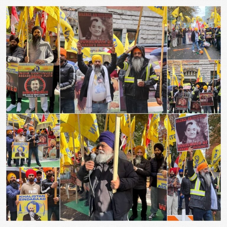 ਕੈਨੇਡੀਅਨ ਵਿਦੇਸ਼ ਮੰਤਰੀ ਅਨੀਤਾ ਆਨੰਦ ਵਲੋਂ ਭਾਰਤ ਫੇਰੀ ਦੌਰਾਨ ਭਾਈ ਨਿੱਝਰ ਕਤਲ ਮਸਲਾ ਨਾ ਚੁੱਕਣ ਤੇ ਭਾਰਤੀ ਐੱਬੇਸੀ ਵੈਂਨਕੁਵਰ ਮੂਹਰੇ ਭਾਰੀ ਰੋਸ ਪ੍ਰਦਰਸ਼ਨ   ???? ਓਟਵਾ ਵਿਖ਼ੇ ਭਾਰਤੀ ਹਾਈ ਕਮਿਸ਼ਨਰ ਦਿਨੇਸ਼ ਪਟਨਾਇਕ ਦੇ ਘਰ ਮੂਹਰੇ ਭਾਰੀ ਮੁਜਾਹਿਰਾ