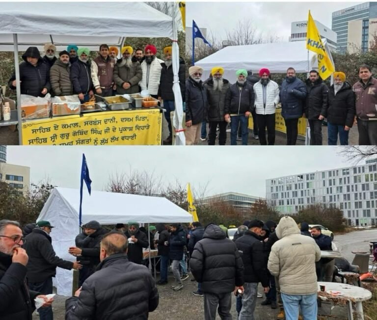 ਫਰੈਕਫੋਰਟ ਏਅਰਪੋਰਟ ਤੇ ਟੈਕਸੀ ਮਾਲਕਾਂ ਤੇ ਚਾਲਕਾਂ ਨੇ ਗੁਰੂ ਗੋਬਿੰਦ ਸਿੰਘ ਜੀ ਦੇ ਗੁਰਪੁਰਬ ਤੇ ਲਗਾਏ ਲੰਗਰ ।