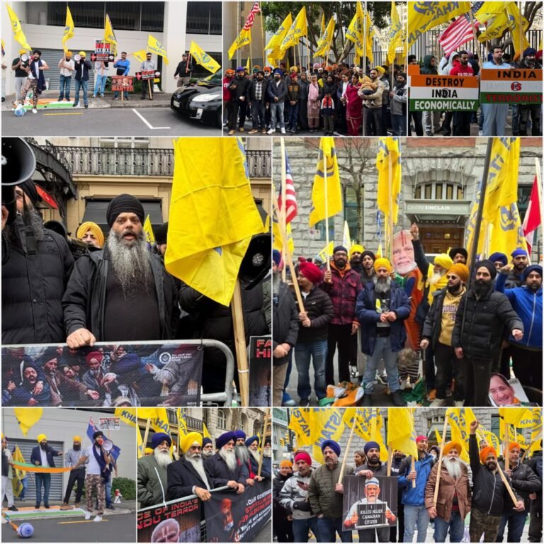 ਵਿਦੇਸ਼ਾਂ ਵਿਚ ਸਿੱਖਾਂ ਵਲੋਂ 26 ਜਨਵਰੀ ਮੌਕੇ ਹਿੰਦੁਸਤਾਨੀ ਐੱਬੇਸਿਆ ਦੇ ਬਾਹਰ ਭਾਰੀ ਵਿਰੋਧ ਪ੍ਰਦਰਸ਼ਨ   👉 ਹਿੰਦੁਸਤਾਨ ਦੀ ਮੌਜੂਦਾ ਸਰਕਾਰ ‘ਤੇ ਸਿੱਖ ਆਵਾਜ਼ਾਂ ਨੂੰ ਦਬਾਉਣ ਦਾ ਦੋਸ਼  ਅਤੇ ਅੰਤਰਰਾਸ਼ਟਰੀ ਦਖਲ ਦੀ ਕੀਤੀ ਗਈ ਮੰਗ
