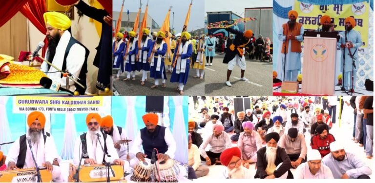 ਖਾਲਸਾ ਪ੍ਰਗਟ ਦਿਵਸ ਨੂੰ ਸਮਰਪਿਤ ਗੁਰਦੁਆਰਾ ਸ੍ਰੀ ਕਲਗੀਧਰ ਸਾਹਿਬ ਫੋਂਨਤਾਨੇਲੇ ਤਰਵੀਜੋ ਵਿਖੇ ਸਜਾਏ ਗਏ ਨਗਰ ਕੀਰਤਨ।