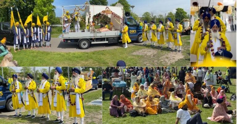 ਖਾਲਸਾ ਪ੍ਰਗਟ ਦਿਵਸ ਨੂੰ ਸਮਰਪਿਤ ਗੁਰਦੁਆਰਾ ਸਿੰਘ ਸਭਾ ਡੈਨਹਾਗ ਵਿਖੇ ਸਜਾਏ ਗਏ ਨਗਰ ਕੀਰਤਨ।            ਇੰਟਰਨੈਸ਼ਨਲ ਪੰਥਕ ਕਵੀਸ਼ਰੀ ਜੱਥਾ ਭਾਈ ਚਮਕੌਰ ਸਿੰਘ ਸਭਰਾ ਨੇ ਕਵੀਸ਼ਰੀ ਵਾਰਾਂ ਅਤੇ ਇਤਿਹਾਸ ਦੇ ਨਾਲ ਸੰਗਤਾਂ ਨੂੰ ਕੀਤਾ ਨਿਹਾਲ।