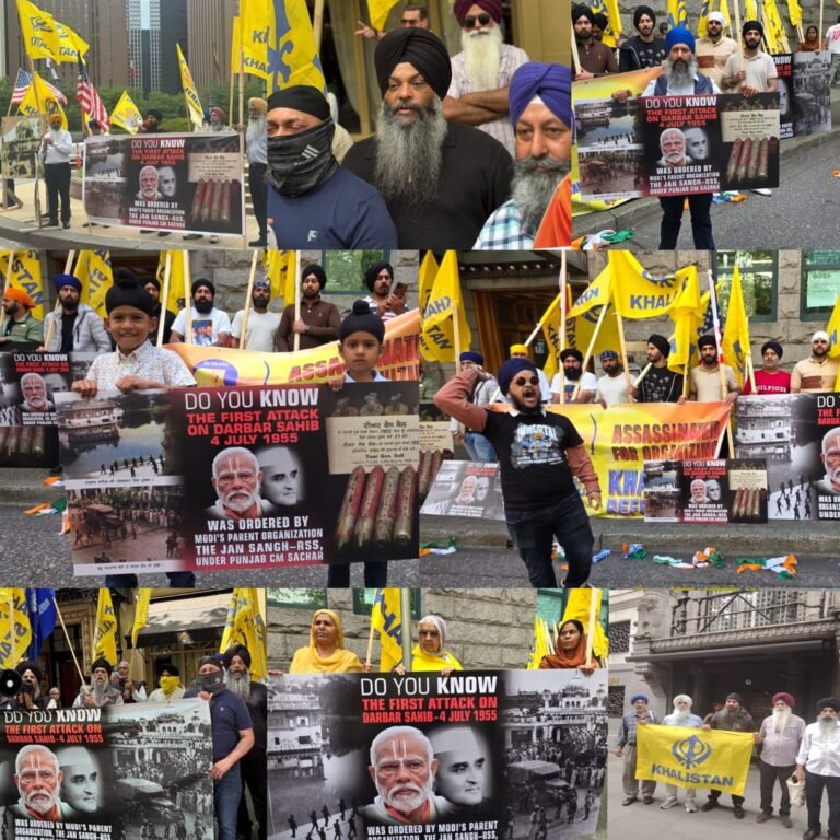 4 ਜੁਲਾਈ 1955 ਦੀ ਯਾਦ ਵਿੱਚ ਦੁਨੀਆ ਭਰ ਵਿੱਚ ਗੂੰਜਿਆ ਸਿੱਖ ਰੋਸ; ਵੈਨਕੂਵਰ, ਅਮਰੀਕਾ, ਬਰਤਾਨੀਆ, ਆਸਟ੍ਰੇਲੀਆ, ਨਿਊਜ਼ੀਲੈਂਡ ਸਮੇਤ ਕਈ ਦੇਸ਼ਾਂ ਅੰਦਰ ਭਾਰਤੀ ਕੌਂਸਲੇਟ ਮੂਹਰੇ ਭਾਰੀ ਰੋਸ ਪ੍ਰਦਰਸ਼ਨ