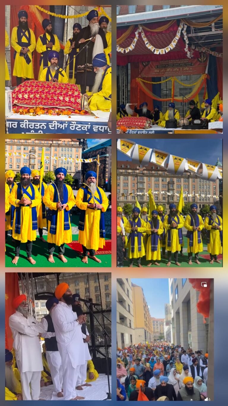 ਜਰਮਨੀ ਦੇ ਪ੍ਰਾਂਤ ਸਾਕਸਨ ਦੀ ਰਾਜਧਾਨੀ ਡਰੇਸਡਨ ਸ਼ਹਿਰ  ਵਿਖੇ ਵਿਸ਼ਾਲ ਨਗਰ ਕੀਰਤਨ ਸਰਬ ਸਾਂਝੀਵਾਲਤਾ, ਮਨੁੱਖੀ ਏਕਤਾ , ਸਰਬੱਤ ਦਾ ਭਲਾ ਸਿੱਖ ਧਰਮ ਦੇ ਮਹਾਨ ਸੰਕਲਪ ਦ੍ਰਿੜ ਕਰਵਾਉੰਦੇ ਹੋਏ ਸੰਪੂਰਨ ਹੋਇਆ।