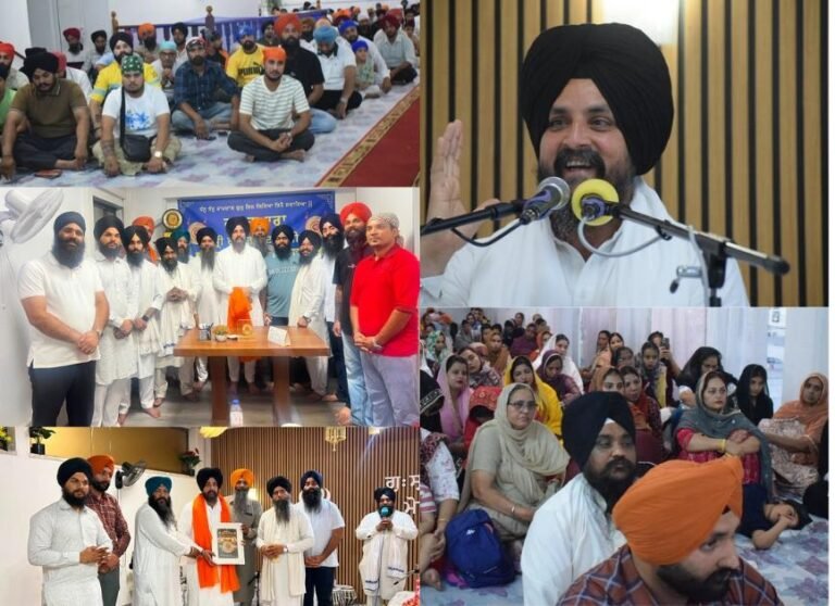 ਗੁਰੂ ਸਾਹਿਬ ਨੇ ਸਮਾਜ ਵਿੱਚੋਂ ਵੰਡਾਂ ਮਿਟਾਈਆਂ, ਪਰ ਅੱਜ ਕੁਝ ਡੇਰੇਦਾਰੀ ਪ੍ਰਥਾ ਨੇ ਖੰਡੇ ਦੀ ਪਾਹੁਲ ਵਿੱਚ ਵੀ ਵੰਡ ਪਾ ਦਿੱਤੀ: ਭਾਈ ਸਰਬਜੀਤ ਸਿੰਘ ਧੂੰਦਾ। ਮੋਇਤਾ ਪੁਰਤਗਾਲ ਦੀ ਸੰਗਤ ਵੱਲੋਂ ਭਾਈ ਸਰਬਜੀਤ ਸਿੰਘ ਧੁੰਦਾ ਦਾ ਵਿਸ਼ੇਸ਼ ਸਨਮਾਨ।