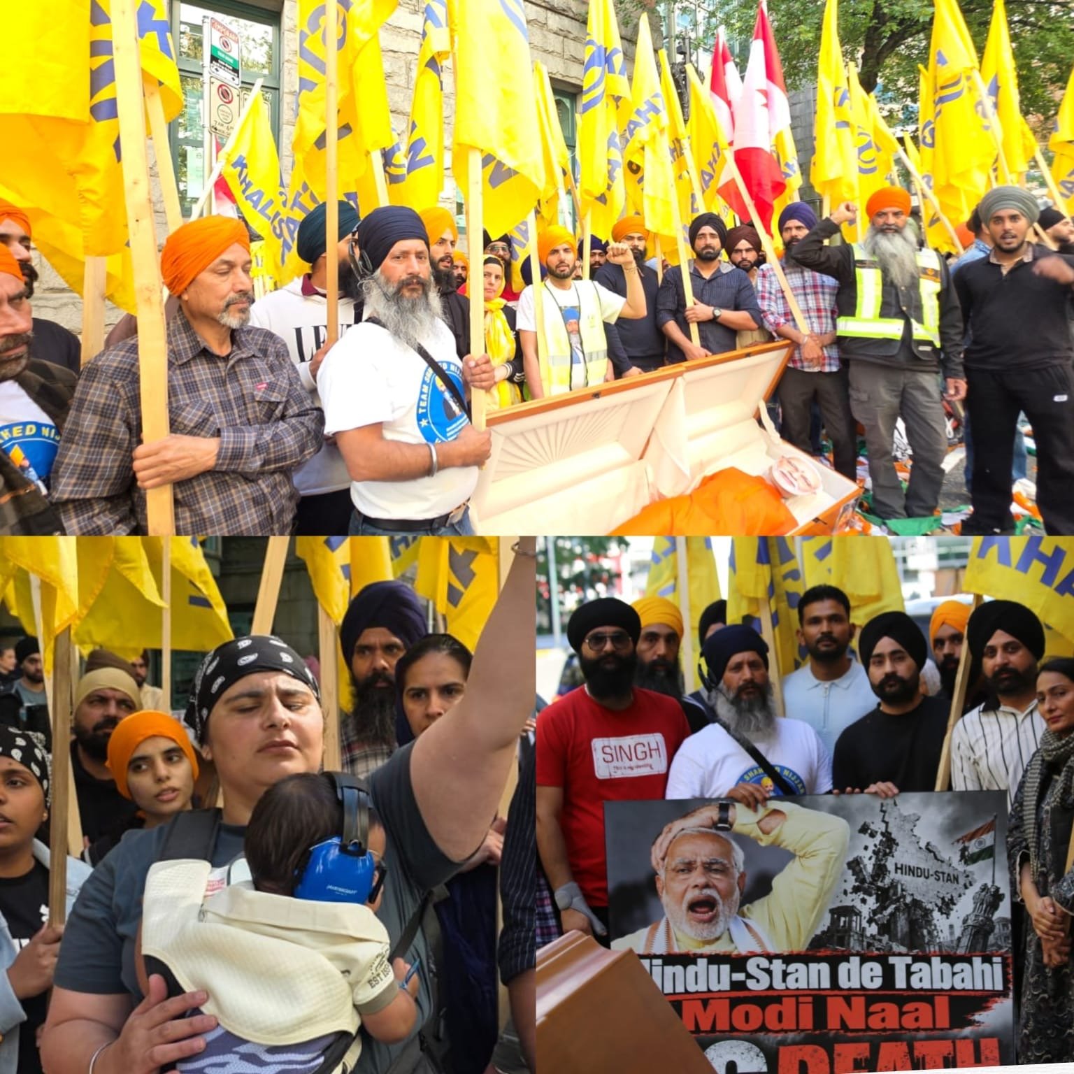 ਕੈਨੇਡਾ ਦੀ ਧਰਤੀ ਤੋਂ ਭਾਰਤ ਨੂੰ ਸਖ਼ਤ ਚੈਲੇਂਜ: ਵੈਨਕੂਵਰ ‘ਚ ਨਿੱਝਰ ਦੇ ਹੱਕ ‘ਚ ਗਰਜੇ ਖਾਲਿਸਤਾਨੀ, ਮੋਦੀ ਸਰਕਾਰ ਵਿਰੁੱਧ ਕੱਢੀ ਭੜਾਸ ਤੇ ਦਿੱਤੀ ਸਿੱਧੀ ਚੇਤਾਵਨੀ