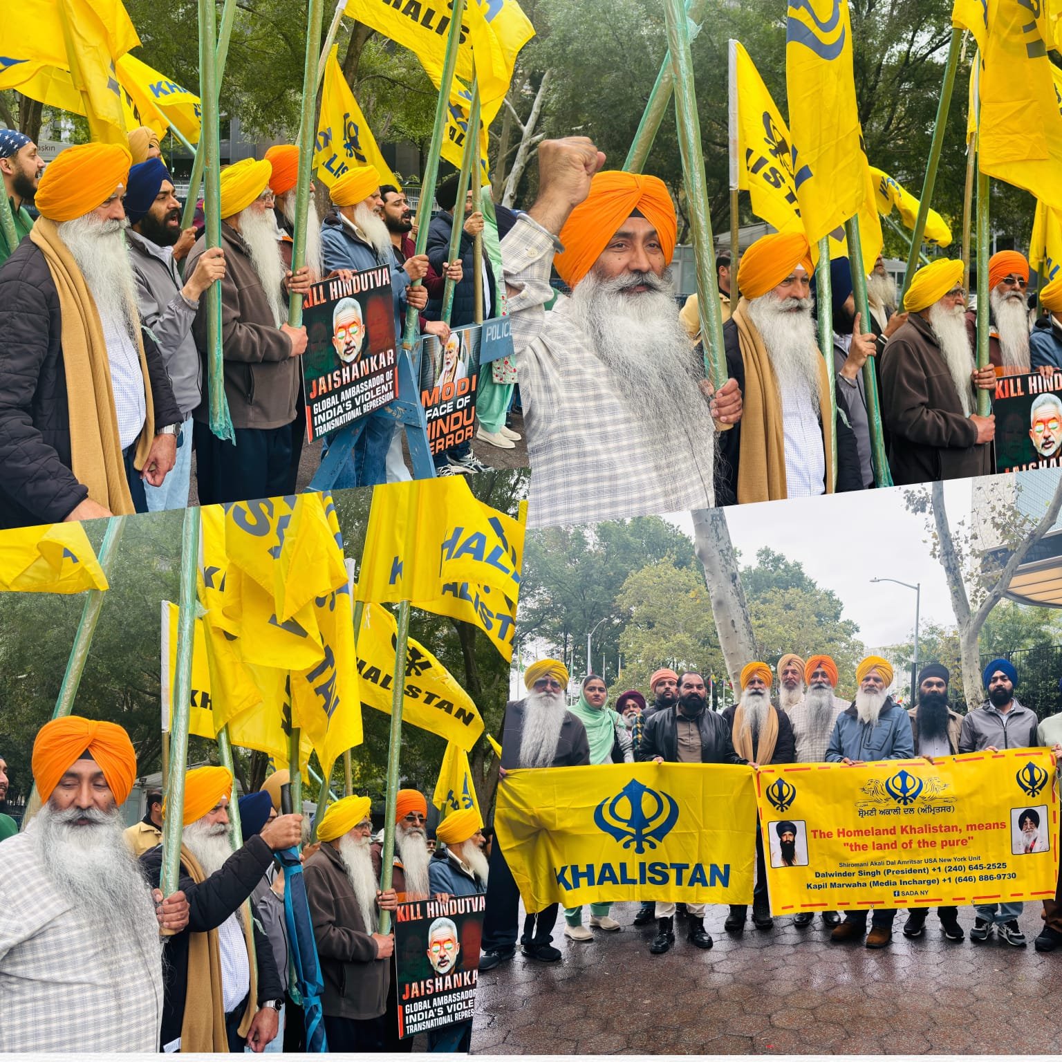 ਭਾਰਤੀ ਵਿਦੇਸ਼ ਮੰਤਰੀ ਐੱਸ. ਜੈਸ਼ੰਕਰ ਦੇ ਸੰਬੋਧਨ ਦੌਰਾਨ ਪੰਥਕ ਜਥੇਬੰਦੀਆਂ ਨੇ ਨਿਊਯੌਰਕ ਵਿਖ਼ੇ ਕੀਤਾ ਵਿਸ਼ਾਲ ਵਿਰੋਧ ਪ੍ਰਦਰਸ਼ਨ
